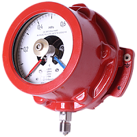 ДМ2005Сг1Ех-Кс-У2-(0-1...600)кгс/см2-кл.т.1,5 манометр сигнализирующий взрывозащищенный