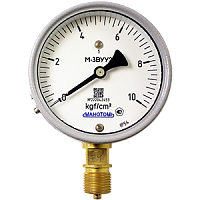 М-3ВУ-У2-(0-0,6...600)кгс/см2-кл.т.1,5-М20х1,5-П.П.Пас-Пл манометр показывающий виброустойчивый